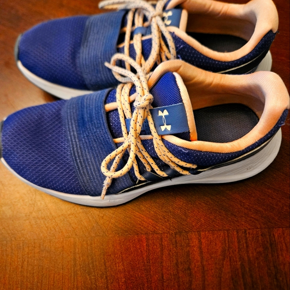 Under Armour Navy and Pink Athletic Shoes Size 7